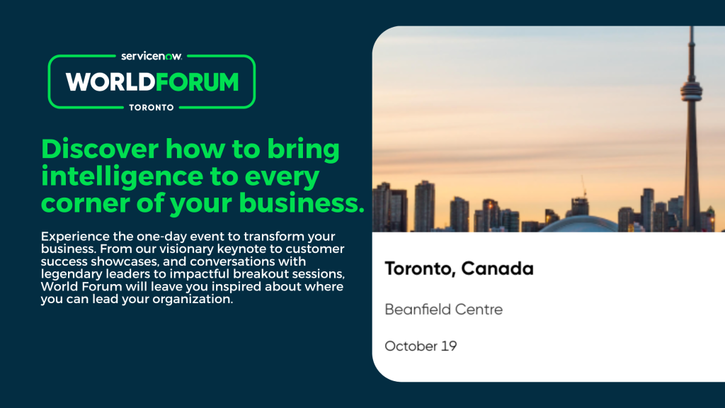 Service Now World Forum Toronto Share Card