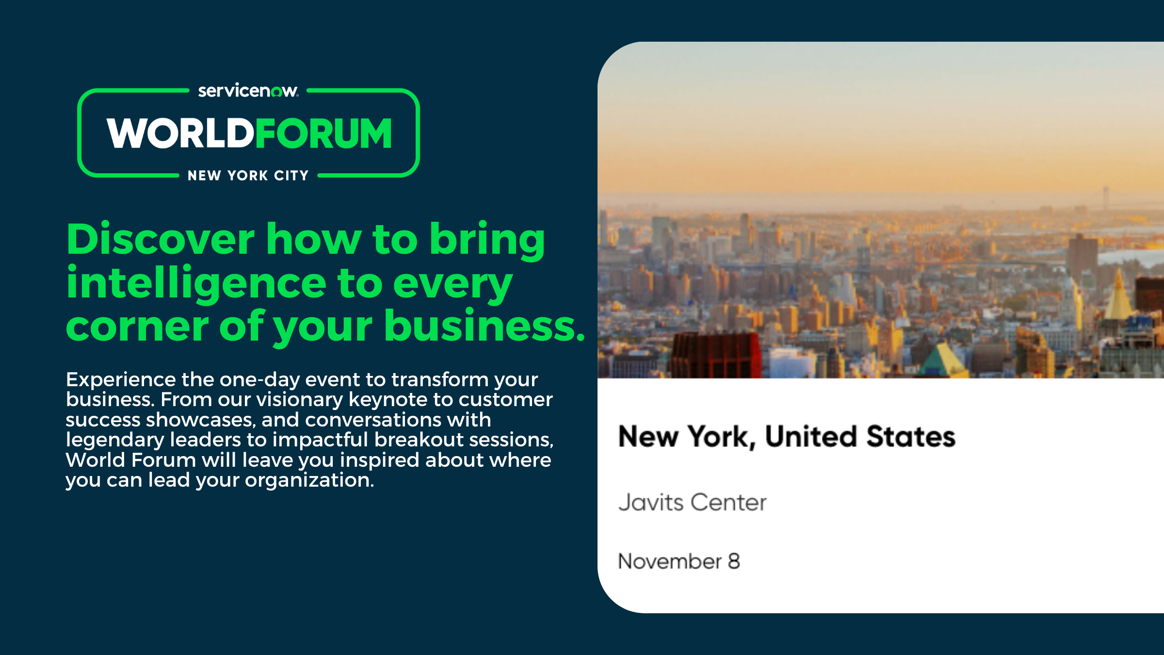 Service Now World Forum NYC Share Card